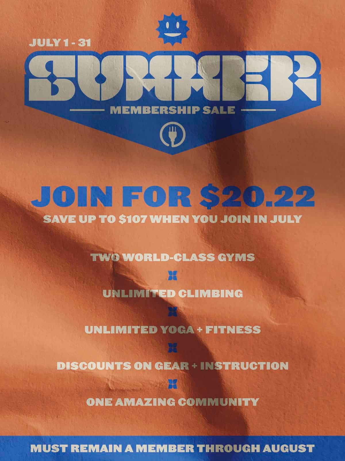 Climb So iLL summer membership sale poster.