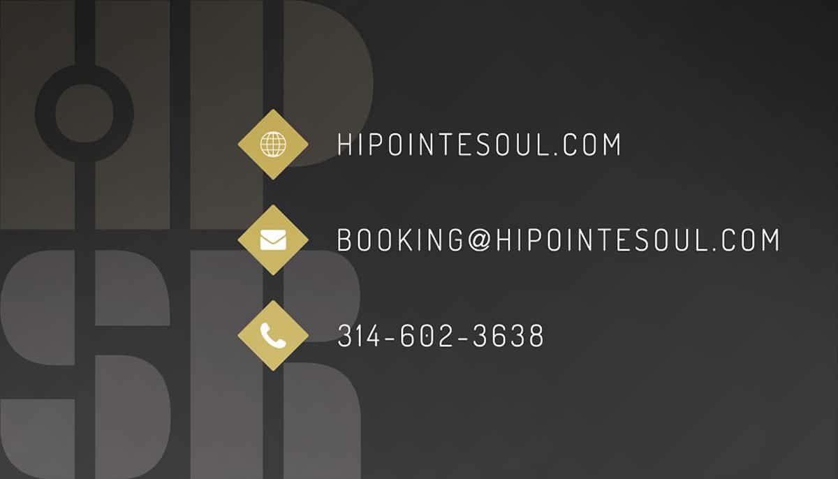 Hi-Pointe Soul Revue business card.
